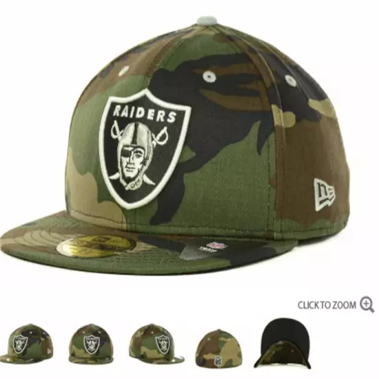 New Oakland Raiders Fitted Hat Cap Men's Football Cap Flat Brim Cap Sun HatS