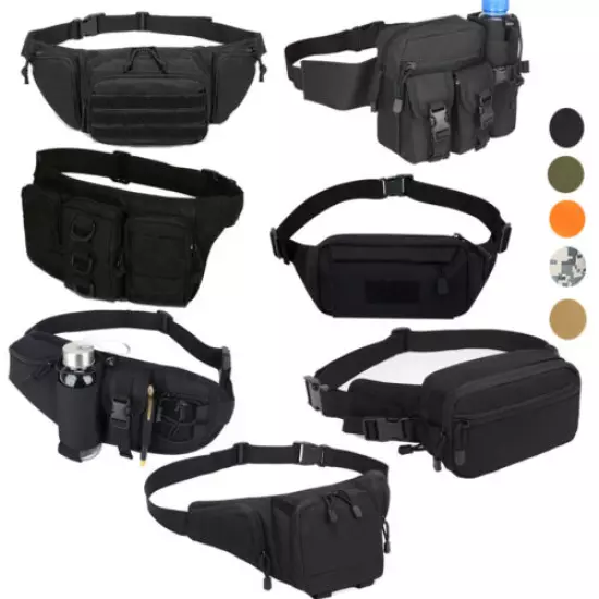 7 Types Military Tactical Waist Belt Bags Crossbody Pack Accessories Pack Hiking