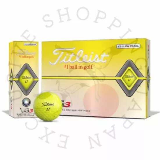 TITLEIST VG3 Golf Ball 2020 Model 1 Dozen Yellow Pearl T3026S 12 Balls Genuine