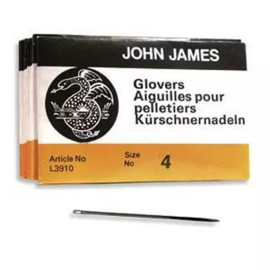 John James GLOVERS NEEDLES - Great for Leather! Glover's Glover Sizes 1 - 12