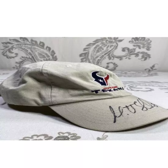 Houston Texans NFL Autographed Strapback Baseball Hat Cap