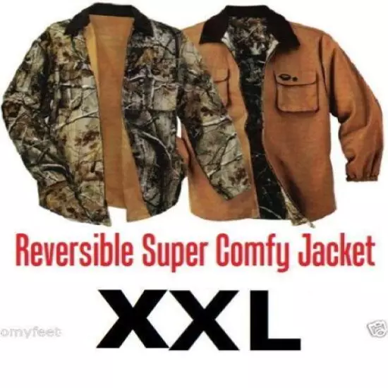 XXL Men Workwear Hunting Outdoor Reversible Casual Wear Sport Camo Shirt Jacket