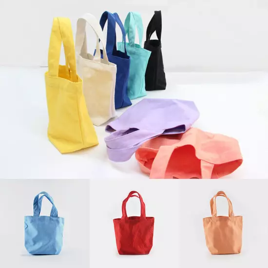 Foldable Shopping Bag Lunch Bags Canvas Tote Small Handbag Grocery Food Storage