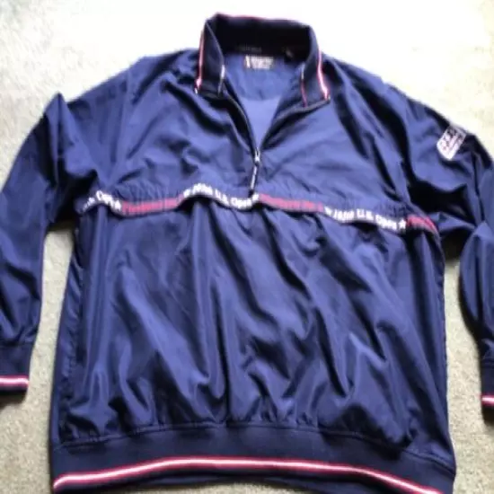 2005 US Open Pinehurst #2 Oxford Golf Navy Blue Pullover Jacket Large