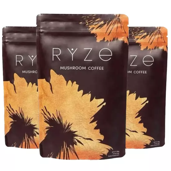 RYZE Mushroom Coffee 30 Servings - Good Organic Supplement - Free Shipping