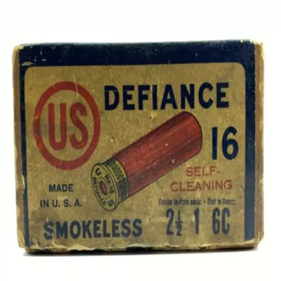 US Defiance 16 Ga EMPTY 2 Piece Ammo Box United States Cartridge Co 5706-PP