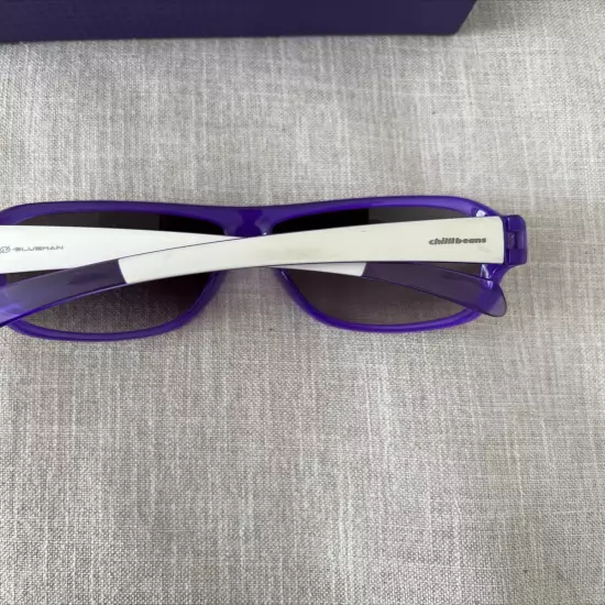 Chili Beans Blue Man Womens Sunglasses White Purple Polarized Lens X3