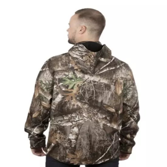 REALTREE Men's Edge Camo Tech Hoodie w/ Built-In Neck Gaiter 2XL