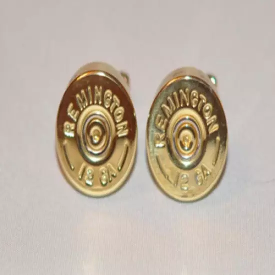 Remington 12 Gauge Shotgun Shell Bullet Cufflinks Highly Polished Trap Shooting