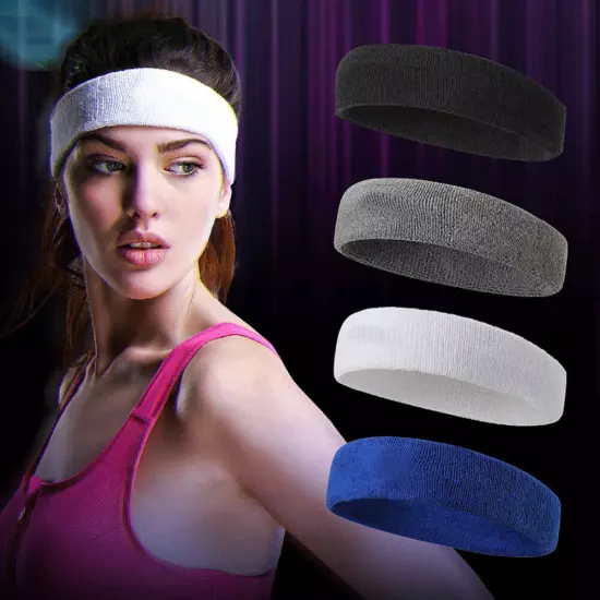 Sports Headband Yoga Gym Sweatband Women Men Hair Bands Head Prevent Sweat Band