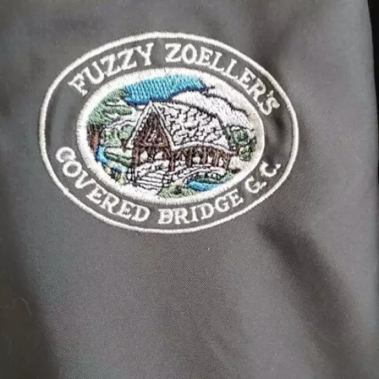 Fuzzy Zoeller's Men's Green Zipper Covered Bridge Golf Club Golf Jacket Large