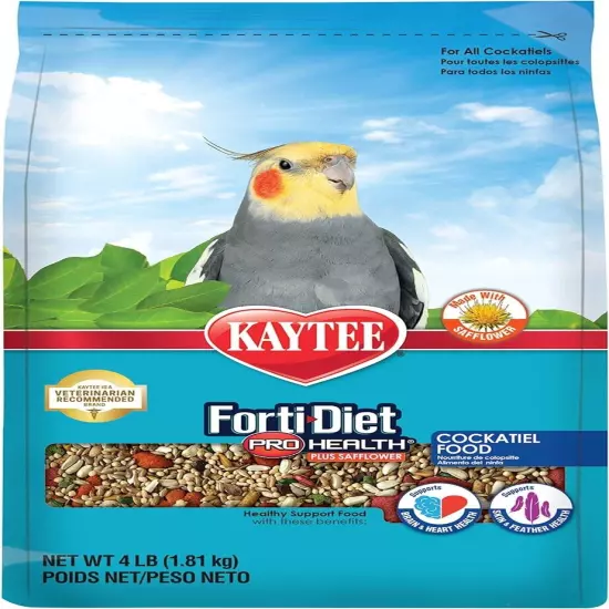 Pro Health Cockatiel Bird Food with Safflower - Supports Brain & Feather Health