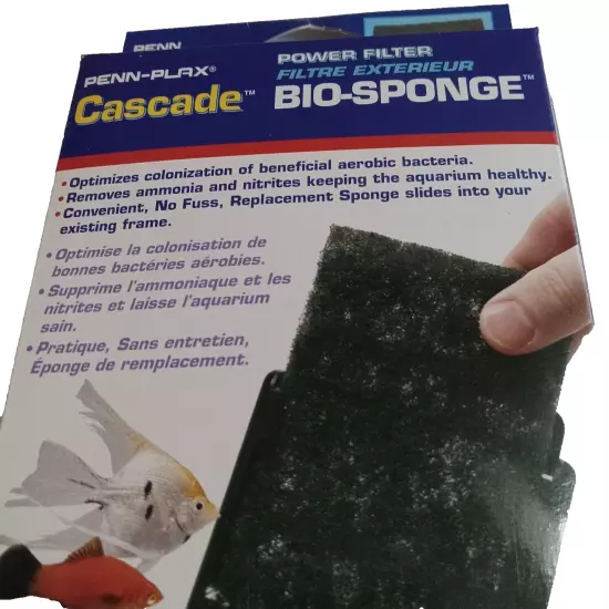 Penn Plax Cascade 150&200 Bio Sponge Fish Tank Filter Replacement Pad Lot of 3