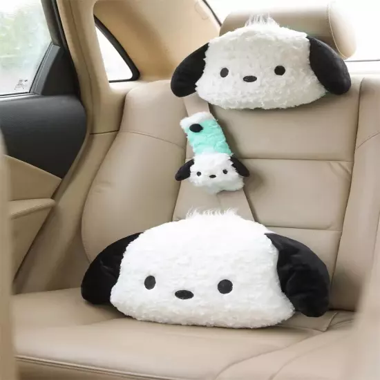 Sanrio Pochacco Headrest Safety Belt Cover Car Back Cushion Hug Pillow cushion