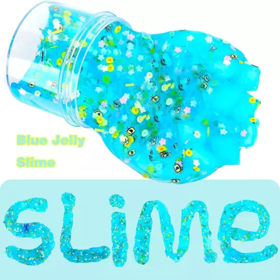 Slime Kit-2 Pack Jelly Cube Crunchy Slime, Non Sticky, Soft Sludge Toy Gifts