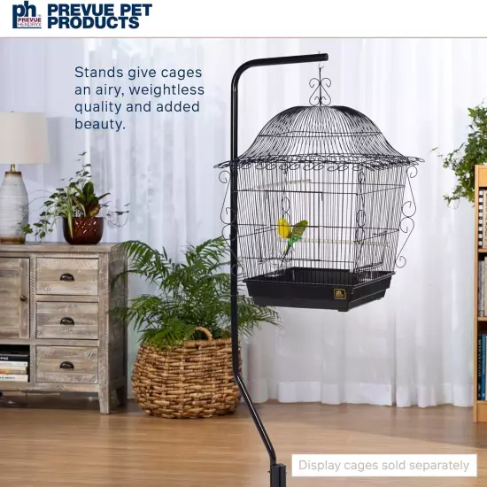 Tubular Steel Hanging Bird Cage Stand 1780 Black