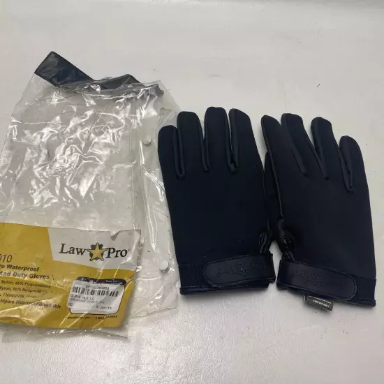 Law Pro GL010 Waterproof Insulated Duty Gloves Neoprene Black Sz Large NOS 2018