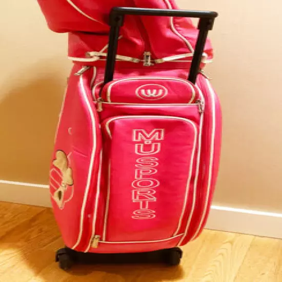  MU Sports M・U SPORTS Caddy bag with rolling sole Pink 