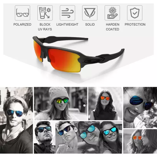 TRUE POLARIZED Replacement Lenses for-Oakley Batwolf Frame OO9101 Multi-Colors