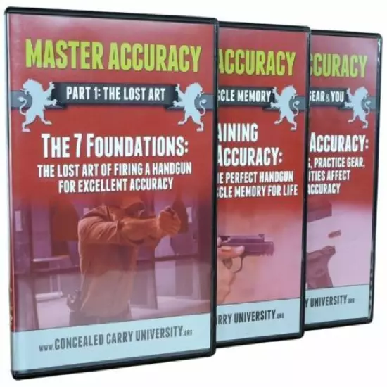 Master Handgun Accuracy Training Concealed Carry University Series 6 Hour 3 DVD 