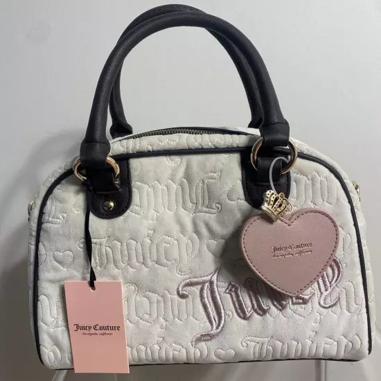 JUICY COUTURE Vintage Dreams Satchel Bag Angel white Chocolate BNWT & Beautiful 