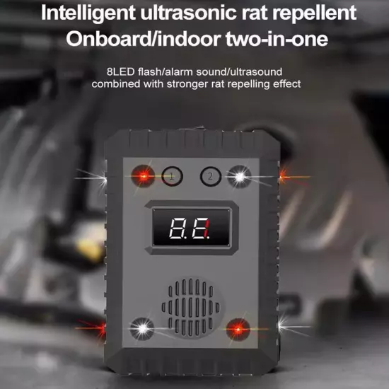 Black Powered Rat Deterrent Keep Mice Away From Car Ultrasonic Rats Repellent яχ