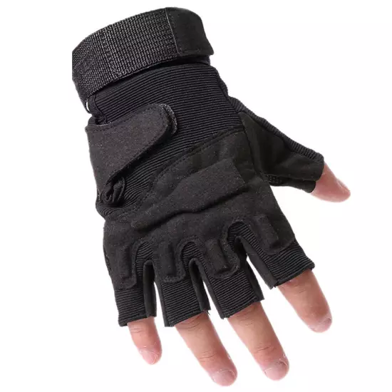 Tactical Fingerless Gloves Military Combat Shooting Half Finger Gloves for Mens