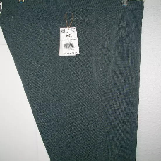 Mens ADIDAS Gray/Black CROSSHATCH Stretch Golf Pants NWT 36x32 $90