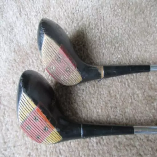 Vintage # 2 Wood & # 3 Wood Butchart Model Persimmon Heddon Shaft