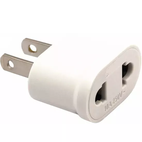 2 Pin Travel Charger Converter EU to US European Adapter Plug for Power Adapter