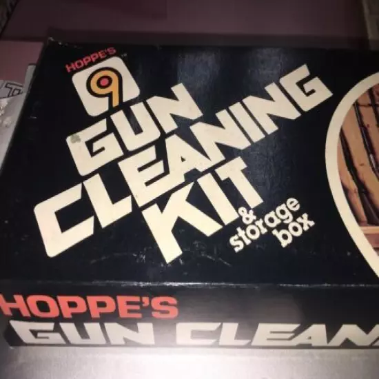 NEW #9 HOPPES GUN CLEANING KIT & STORAGE BOX .44 & .45 CALIPER PISTOL