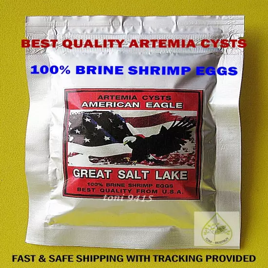 Brine Shrimp Egg 90% Hatch Artemia Cysts American Eagle USA PREMIUM Quality