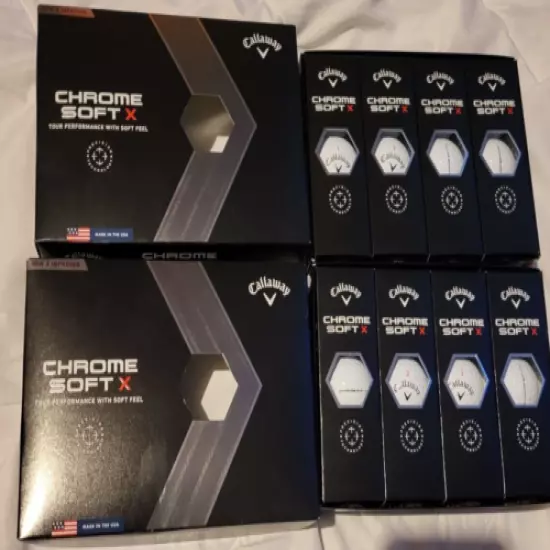 Callaway Golf 2022 Chrome Soft X Golf Balls White 2 dozen 24 new balls