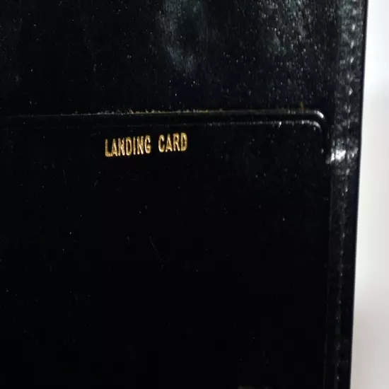 Princess Gardner Black Leather Travel Passport Breast Pocket Wallet