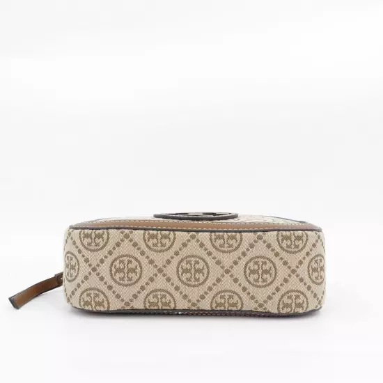 Tory Burch Mini T Monogram Crossbody Bag Hazelnut Brown OS