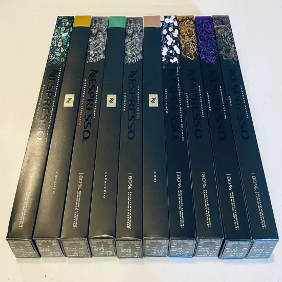 Nespresso Original Assorted Variety 100 Capsules BBD 11/30/24 Ristretto Lungo et