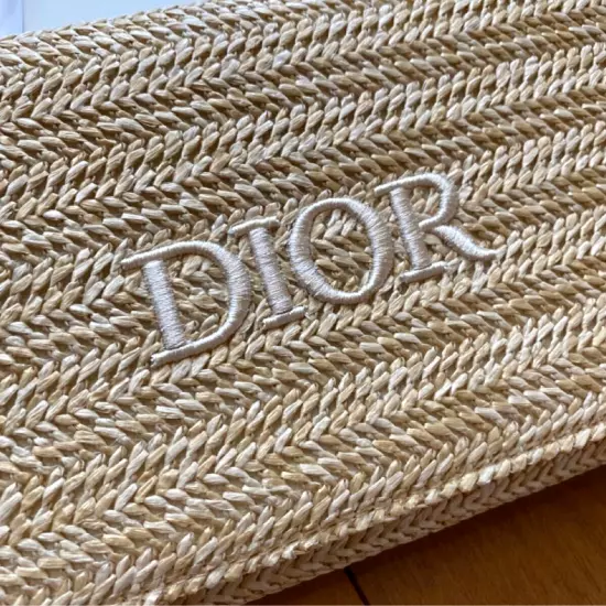 SHIP TODAY FINAL SALE w/box Christian Dior Novelty Clutch Pouch bag beige JAPAN