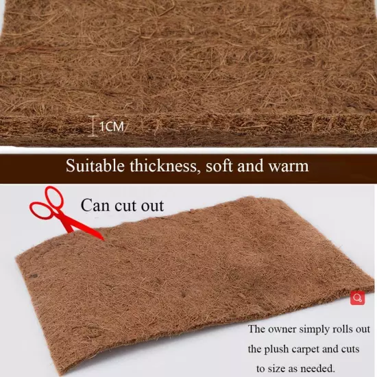 Reptile Carpet Natural Coconut Fiber Tortoise Carpet Mat for Pet Terrarium Liner