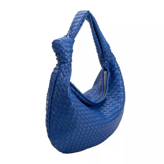 Melie Bianco Brigitte Large Satchel Recycled Vegan Woven Knot Bag Anthropologie!