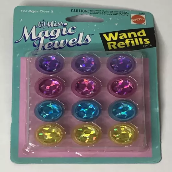 Vintage NOS 1992 Mattel Lil Miss Magic Jewels Wand Refills Sealed