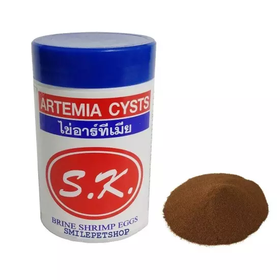 2x Fish Food SK ARTEMIA CYSTS Brine Shrimp Fairy Eggs Salt Baby Clean Water 50g