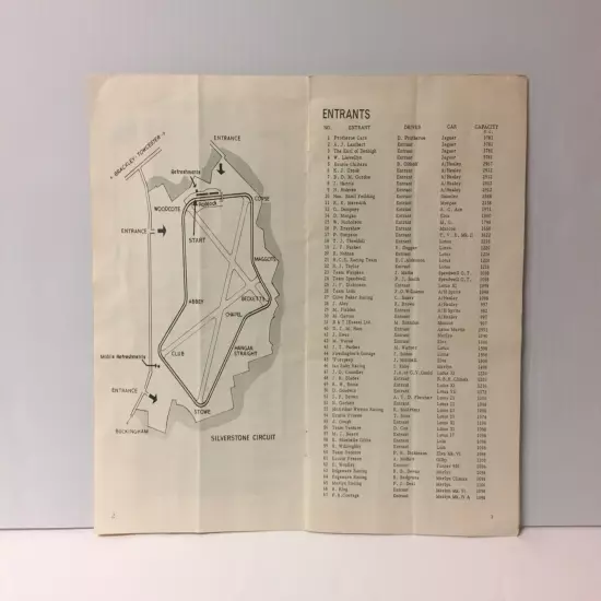 1963 Silverstone Nottingham Sports Car Club Program Sabre Six by Reliant Racing