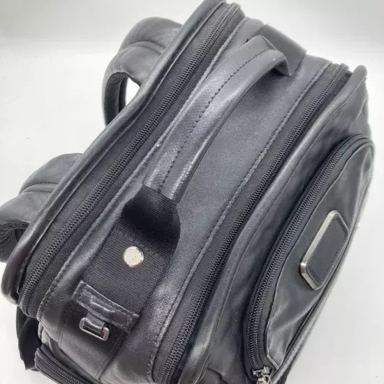 Large Capacity Kiwami Tumi Business Backpack Black All Leather Alpha 3