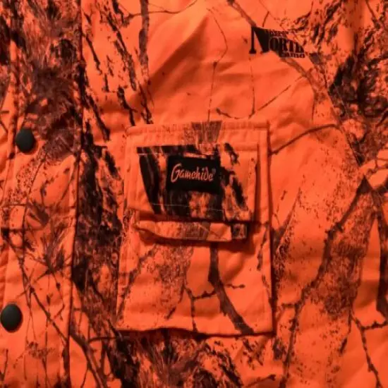 Gamehide Naked North Camo Hunter Hide Orange Weatherproof Hunting Jacket Medium 