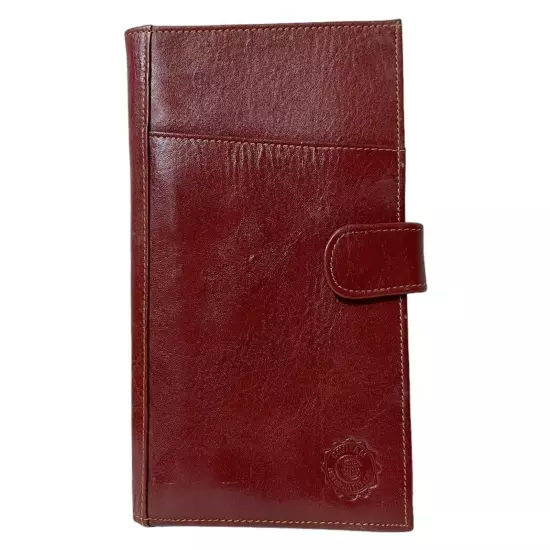 Civitan International Cognac Leather Travel Wallet Organizer