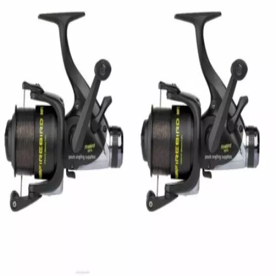 2 x Shakespeare 060 Firebird Freespool Carp Fishing Reel Bait, Switch 