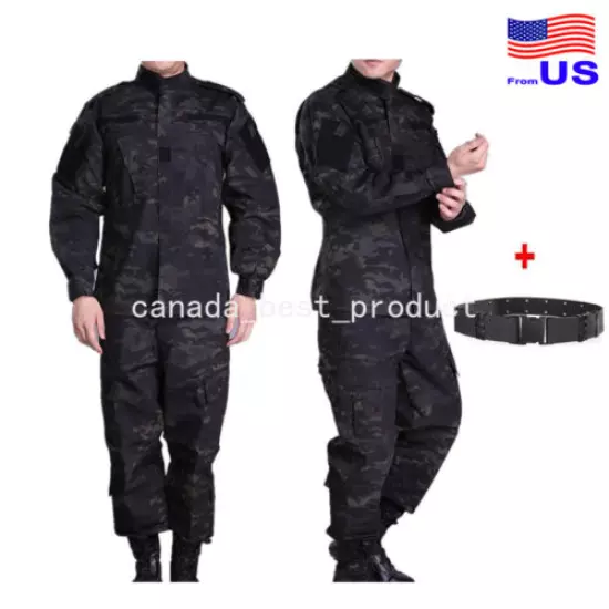 Men Tactical Military BDU Combat Uniform Jacket Shirt & Pants Suit MCBK USA