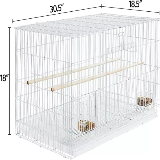 30-inch Stackable Flight Bird Cages for Parakeets Cockatiels Conures Finches Bud