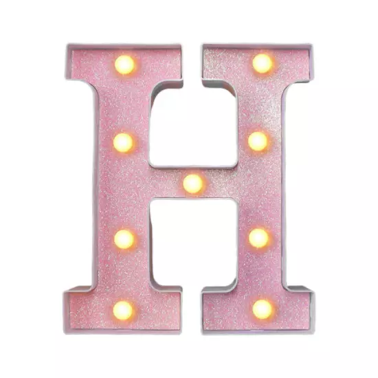 Led Light Up Letter,Pink Marquee LED Letter Lights 26 Alphabet,Lighted Letters A