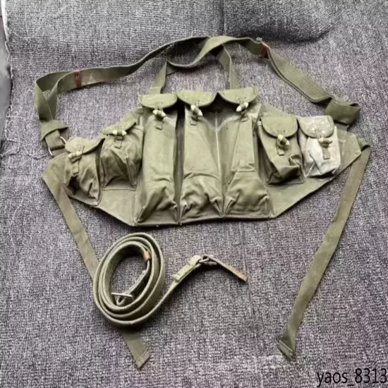 Russia AK Chinese 56 Tactical Chest Rig Vest Pouch with Belt Canvas Bag